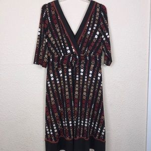 Studio I autumn color Polk a dot dress